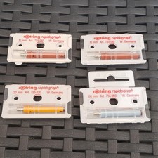 Rotring 4x Pointes Tetes Rapidograph #1 - Vintage Madcjay