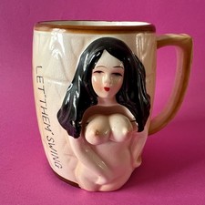 Mug Tasse Vintage kitsch pin-up nue Let Them Swing  tiki érotique Japan 70s