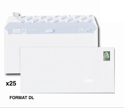 Lot enveloppes lettre - 25,