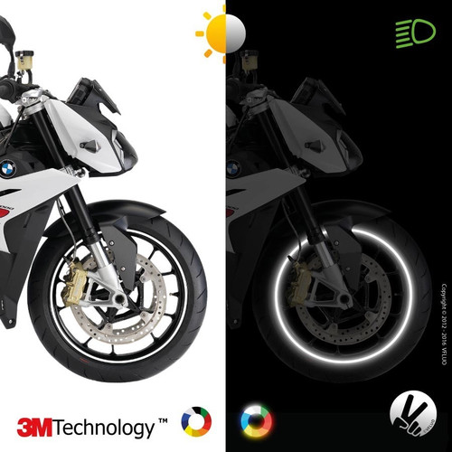 Bandes jantes moto blanche - jantes,