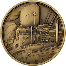 France, Médaille, Compagnie Générale Transatlantique, Ile De France, 1927