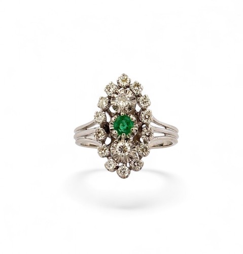 Bijou ancien bague marquise - , or