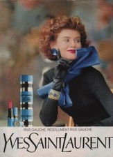 Publicité papier Parfum. Perfume ad Saint Laurent Rive Gauche 1989