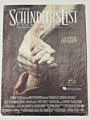 Sheet music schindler list - music,