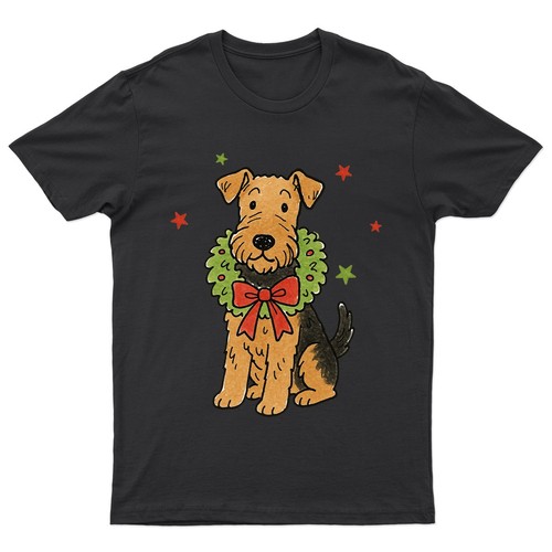 Shirt noël airedale terrier - t-shirt,