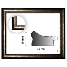 Baroque noir cadre décoré