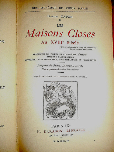 Prostitution maisons closes - closes, au