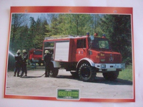 Carte fiche camion pompier - carte,