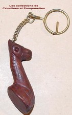  PORTE CLES EN CUIR TETE DE