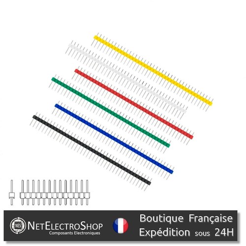 Barrette male droit 54mm - barrette, 2.54mm