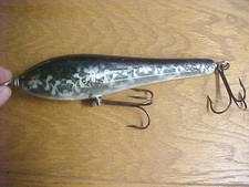 F7 Big crankbait musky muskie lure 9." L  fishing muskies grey black snake look