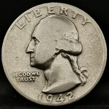 Washington quarter dollar 1942 - washington,