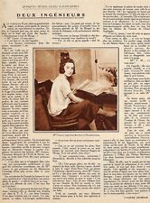 AERONAUTIQUE LOUIS DE MONGE " M" MLLE GUYOT INGENIEUR " ADP YVONNE OSTROGA 1926