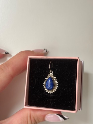 Pendentif argent lapis - argent,