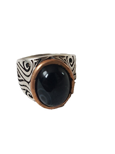 Bague argent pour homme - en,