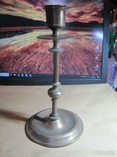 ANCIEN BOUGEOIR EN LAITON CUIVRE 19,5 CM