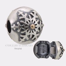 Authentic Pandora Silver & 14K Gold Winter Wonderland Clip 791232 