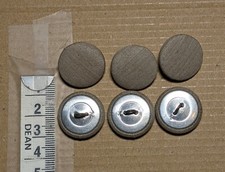 6 22mm Grey Fabric Covered