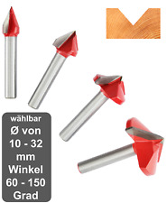 Fraise À Rainurer En V Hm ( Hw ) pour Bois Plastique à Schriftenfräser Carbure