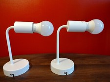 2x Appliques murales - Blanc + 4 Ampoules Led