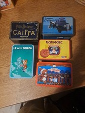 Lot 5 boîtes à sucre Vintage Collection Caiffa Petit Spirou Bonlait Guimauve 
