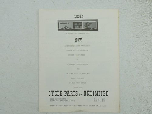1970 cycle parts - parts, unlimited