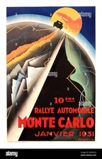 AFFICHE Poster Rallye Monte