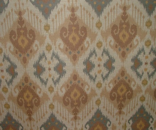 Tissu lin mélangé ikat à - ikat,