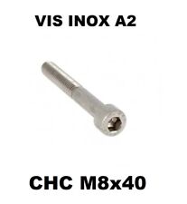 4 VIS CHC M8 x 40 MM FILETAGE PARTIEL - BTR - INOX A2 - DIN 912 -