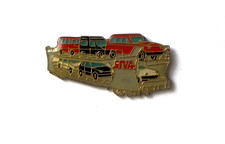 Pin's  SNCF STVA train wagon chargement voitures