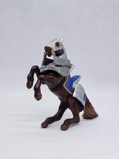 Cheval Chevalier Argent Bleu Papo 2005 Moyen Âge