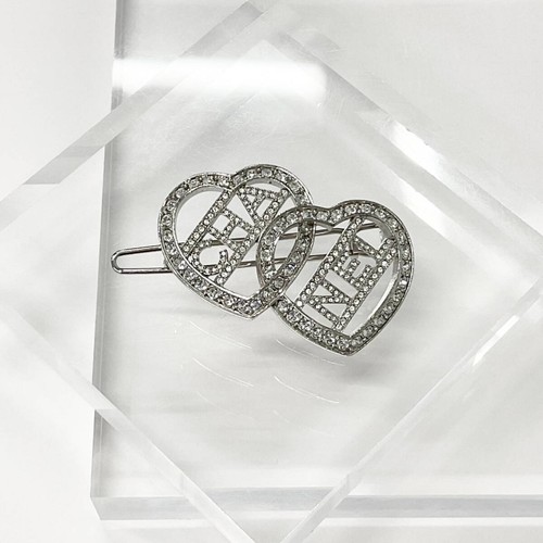 Chanel logo coeur strass - strass, pince