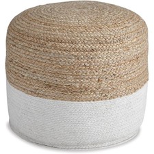 Jute cotton pouf 19 x - &,