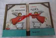 LIVRE POP-UP , 3 D , TOMIE DE PAOLA  , " Le premier Noël " Rouge et or , 1984