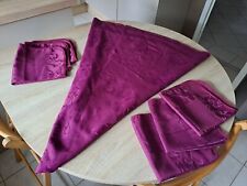 Nappe Ronde Bordeau 175 Cm De Diamètre + 6 Serviettes Tbe