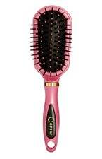 Brosse Plate Rose  Coiffure Cheveux Brushing Soins Beauté Capillaire Long 18 cm
