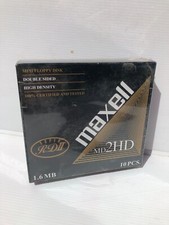 ❤️boite sous blister 10 disquettes 5 pouces 1/4  1.6 MB MD HD vintage  neuf