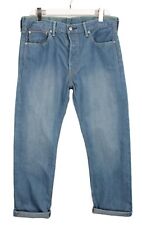 JEANS LEVI'S 501 HOMME W34/L30 DÉTAILS EN DENIM BLEU À FONDU DROIT