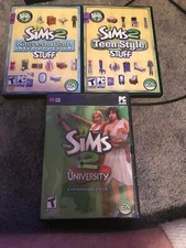 Sims 2 PC Game Expansion Bundle Lot - 3 Expansion Games