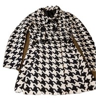Charlette Russe Belted black/white Jacket size small 