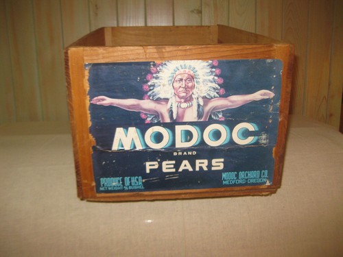 Antique oregon crate modoc - antique,