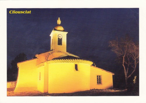 Cliousclat église nuit - cliousclat, la