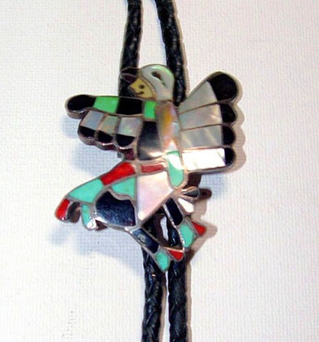 Bolo tie zuni sterling silver - ,