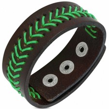 Bracelet pression en cuir