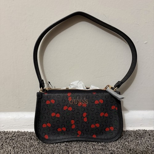 Guess black cherry logo print - black,