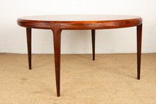 Table basse Danoise ronde en palissandre modèle 283 par Johannes Andersen 1960.