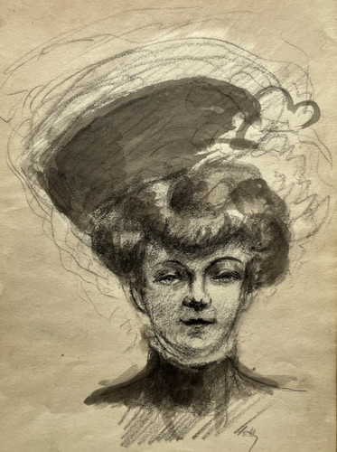 Elegante chapeau portrait - chapeau,