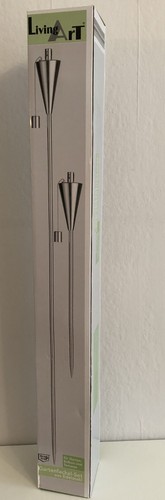 2er set gartenfackel - 2er-set, gartenfackel-set,acier