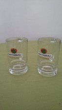 2 ANCIENS CHOPES A BIERE VERRE KANTERBRAU 50 CL PUBLICITAIRE VINTAGE COLLECTION