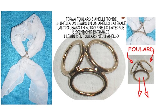 Pince foulard boucle attache - foulard,